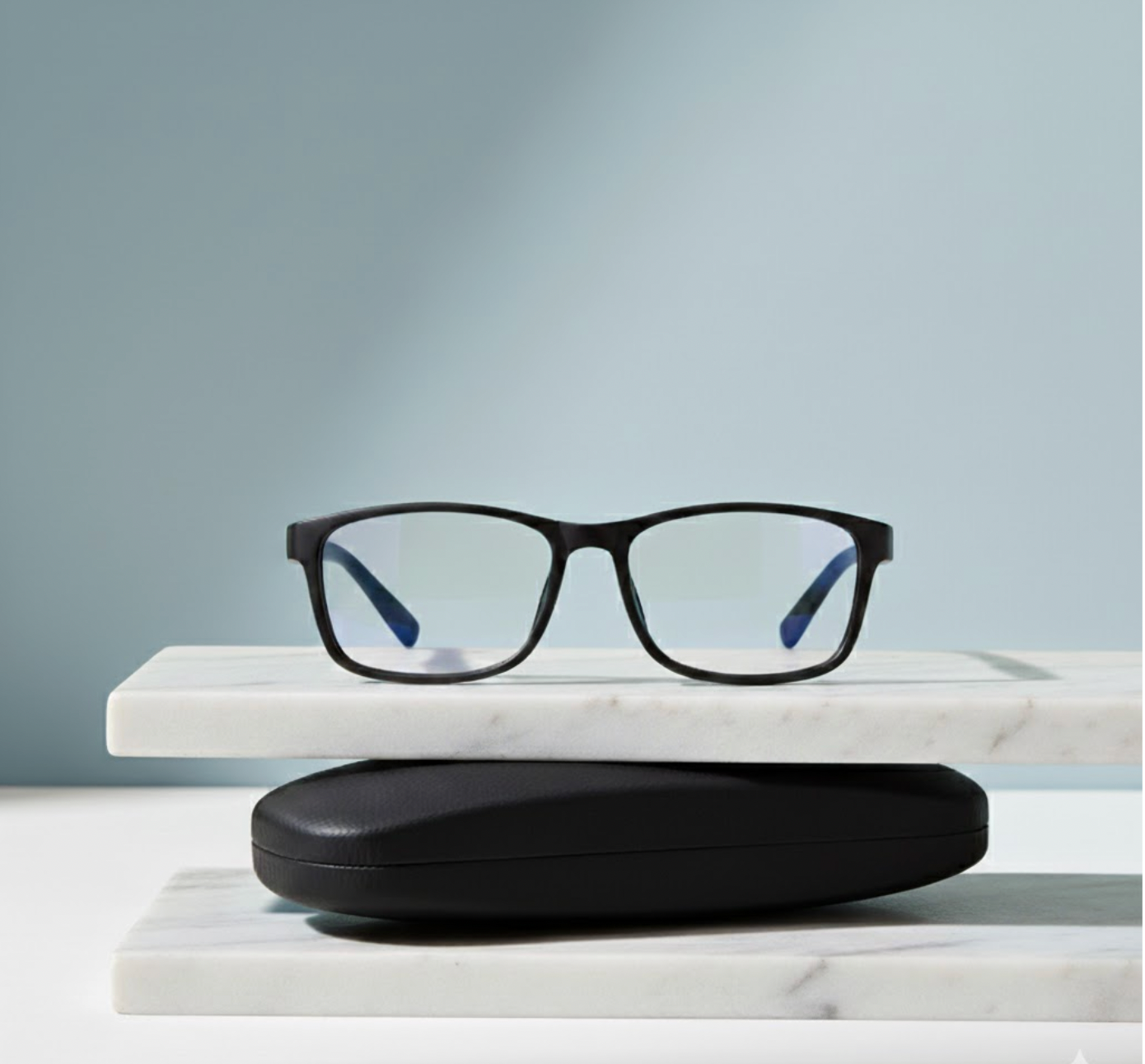 Tangly's thick frame blue light glasses